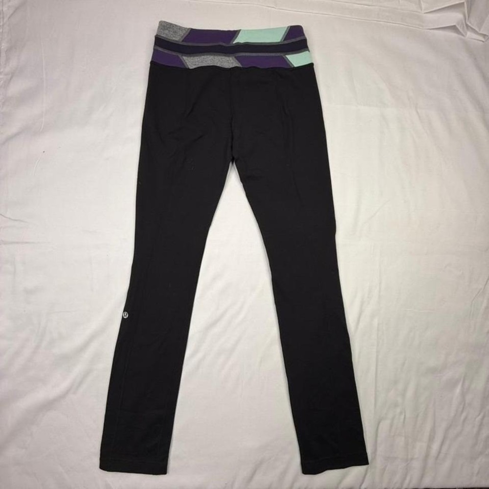 Lululemon Black Athletic Leggings Activewear Women's Size 8